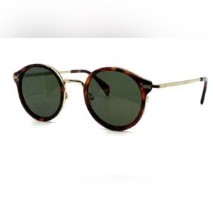 Celine Lea Round Sunglasses in Havana/Gold